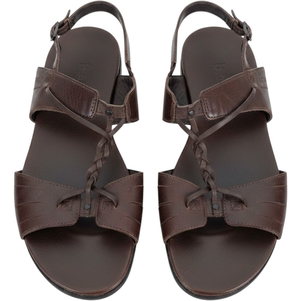 Merrell‎ Rocca Mahogany Brown Leather Braided T-Strap Slingback Sandals Size 8